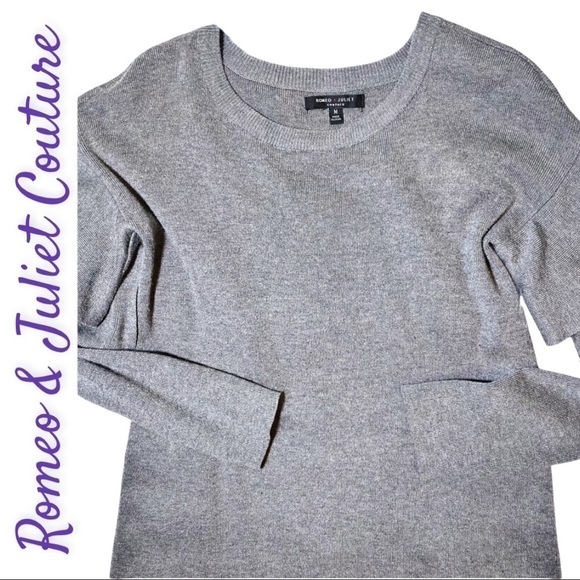 ROMEO & JULIET COUTURE Tiered Sleeve Mini Sweater Dress, Size Medium - Picture 3 of 7